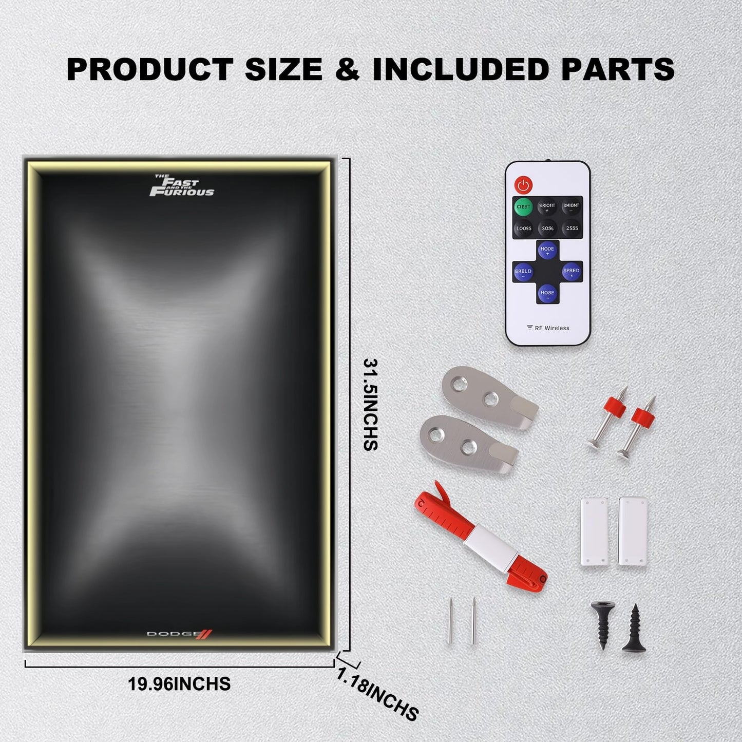 Wall Display Frames For LEGO Technic Fast and Furious Dodge Charger R/T Car 42231(Model not included)