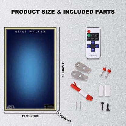 Wall Display Frame For LEGO® STAR WARS™ AT-AT™ 75288 (Model not included)