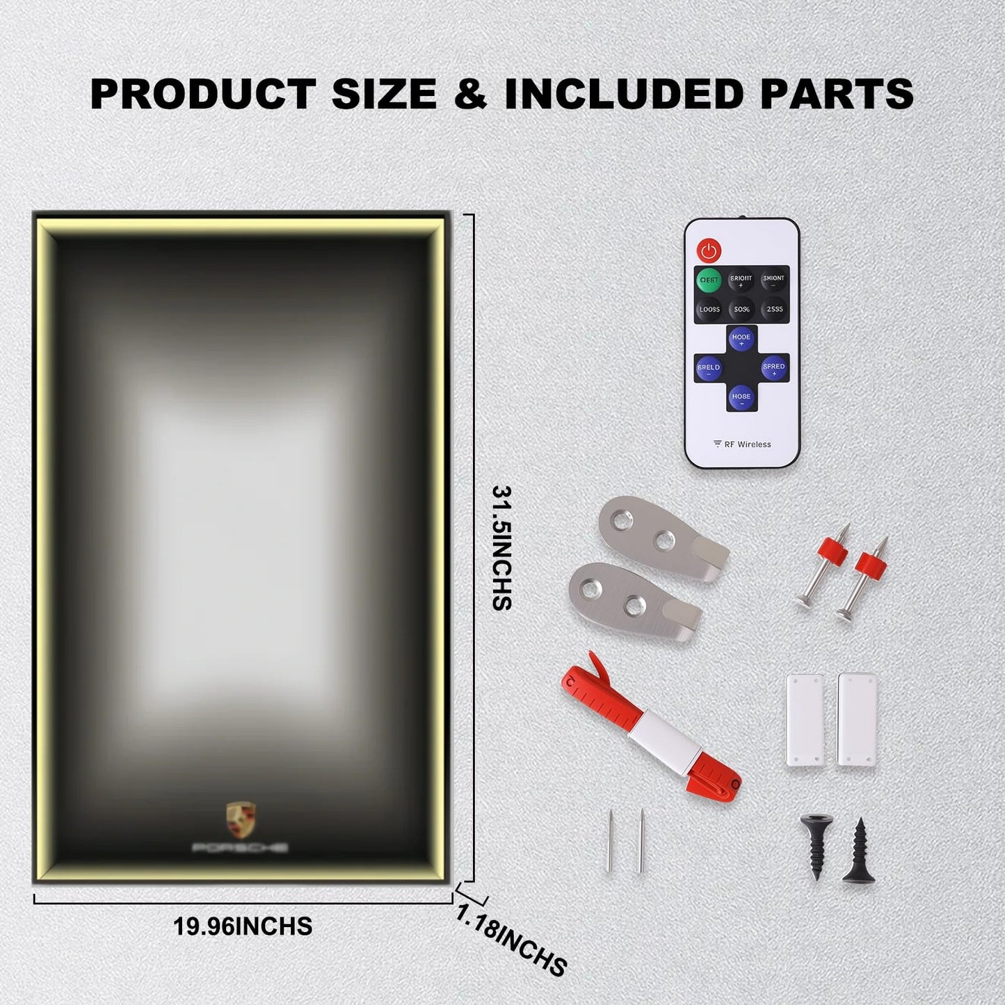 Wall Display Frame For LEGO® TECHNIC™ Porsche 911 RSR 42096(Model Not Included)