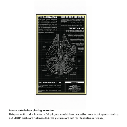 Display frame for LEGO® STAR WARS™ Dark Millennium Falcon 75389(Model Not Included)