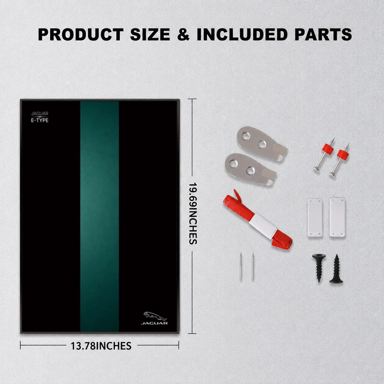 Wall Display Frame For Lego 11381 ICONS JAGUAR E-TYPE(Model not included)
