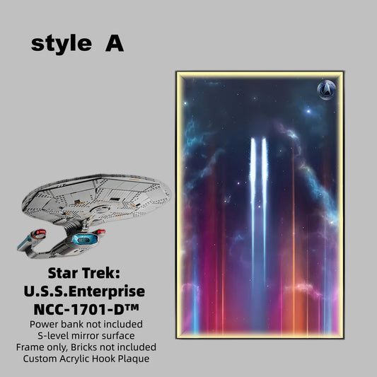 Wall Display frame for LEGO® ICONS Star Trek: U.S.S. Enterprise NCC-1701-D™ 10356(Model Not Included)