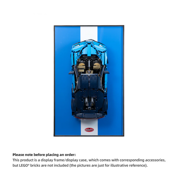 Wall Display Frame  For LEGO® TECHNIC™ BUGATTI CHIRON 42083(Model Not Included)
