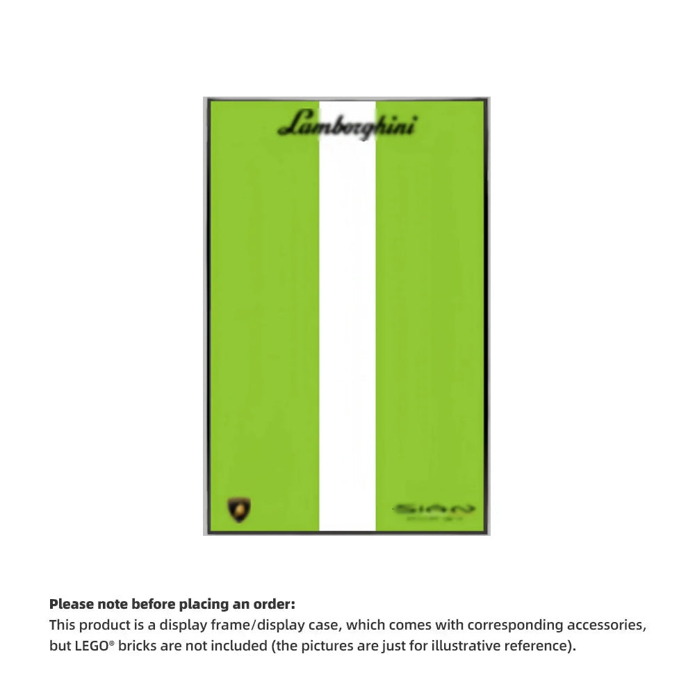 Wall Display Frame  for LEGO® TECHNIC™ Lamborghini Sián FKP 37 42115(Model Not Included)