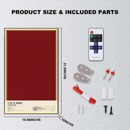 Wall Display Frame for LEGO® 75355 Star Wars™ X-Wing Starfighter™(Model Not Included)