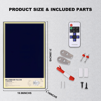 Display frame for LEGO® STAR WARS™ Dark Millennium Falcon 75389(Model Not Included)