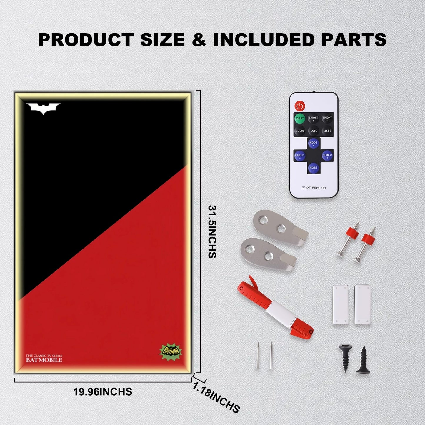 Wall Display Frame For LEGO BATMAN™ 76328 The Classic TV SERIES BATMOBILE™ (Model not included)