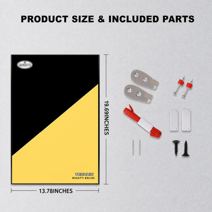 Wall Display Frame For LEGO® TECHNIC™ Bugtti Bolide Mid-Size CAR 42151(Model Not Included)