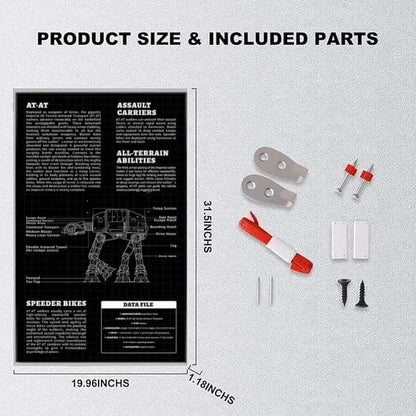 Wall Display Frame For LEGO® STAR WARS™ AT-AT™ 75288 (Model not included)