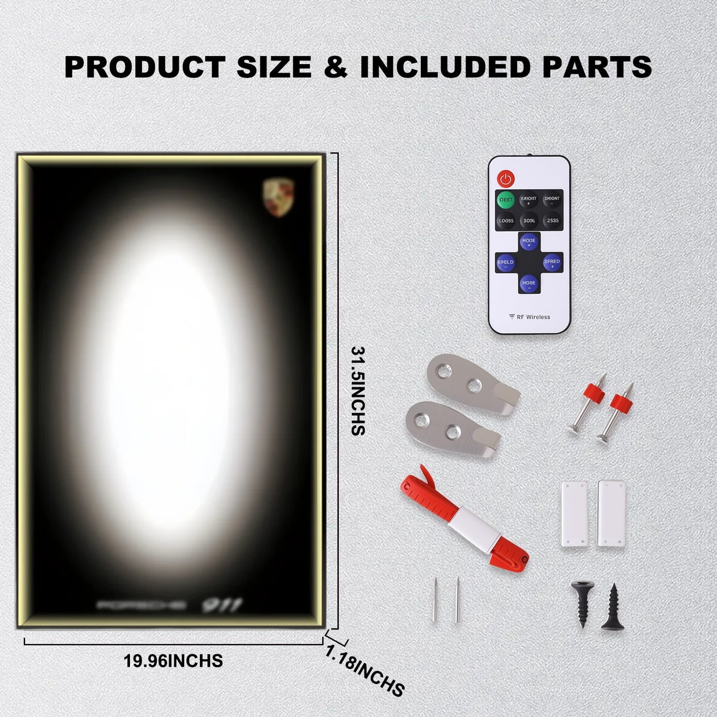 Wall Display Frame For LEGO® TECHNIC™ Porsche 911 RSR 42096(Model Not Included)