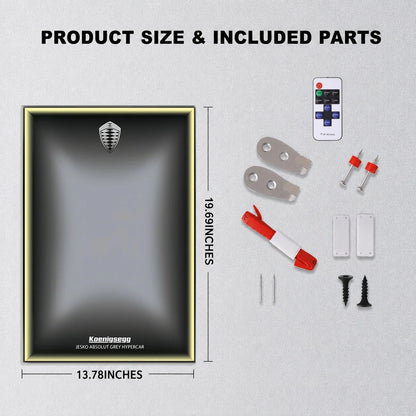 Wall Display Frame For  LEGO® TECHNIC™ Koenigsegg Jesko Absolut Grey Hypercar MID-SIZE CAR 42173 (Model Not Included)