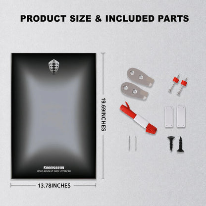 Wall Display Frame For  LEGO® TECHNIC™ Koenigsegg Jesko Absolut Grey Hypercar MID-SIZE CAR 42173 (Model Not Included)