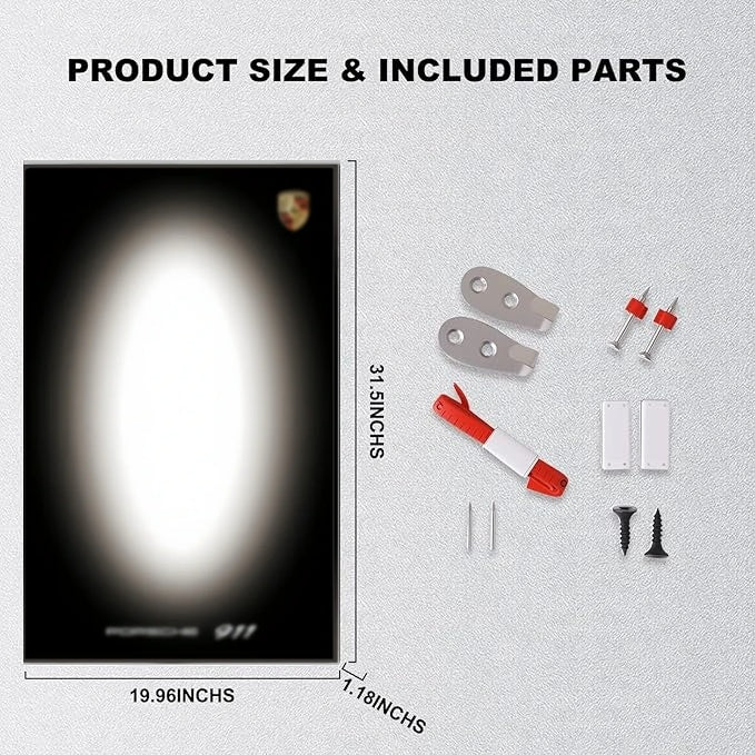 Wall Display Frame For LEGO® TECHNIC™ Porsche 911 RSR 42096(Model Not Included)
