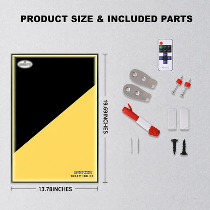 Wall Display Frame For LEGO® TECHNIC™ Bugtti Bolide Mid-Size CAR 42151(Model Not Included)