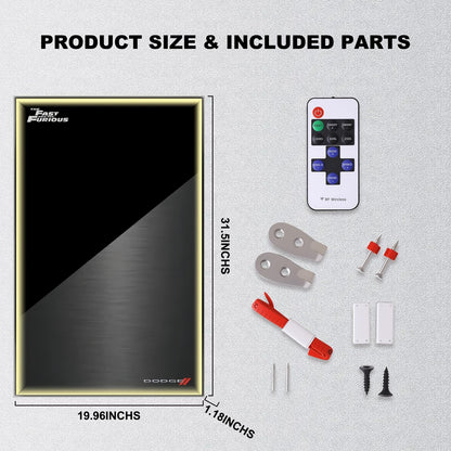 Wall Display Frames For LEGO Technic Fast and Furious Dodge Charger R/T Car 42231(Model not included)