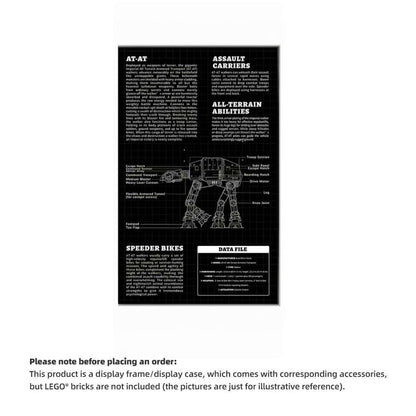 Wall Display Frame For LEGO® STAR WARS™ AT-AT™ 75288 (Model not included)