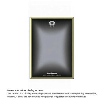 Wall Display Frame For  LEGO® TECHNIC™ Koenigsegg Jesko Absolut Grey Hypercar MID-SIZE CAR 42173 (Model Not Included)