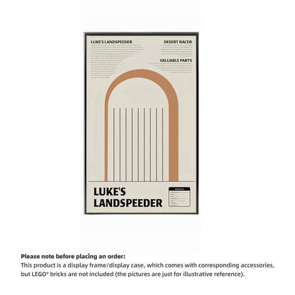 Wall Display Frame for LEGO® Star Wars 75341 Luke Skywalker’s Landspeeder™(Model Not Included)