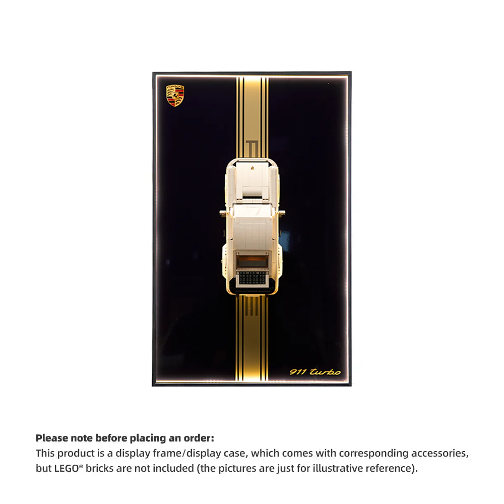 Wall Display Frame for LEGO® ICONS Porsche 911 10295(Model Not Included)