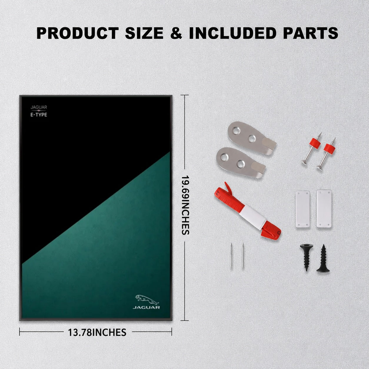 Wall Display Frame For Lego 11381 ICONS JAGUAR E-TYPE(Model not included)