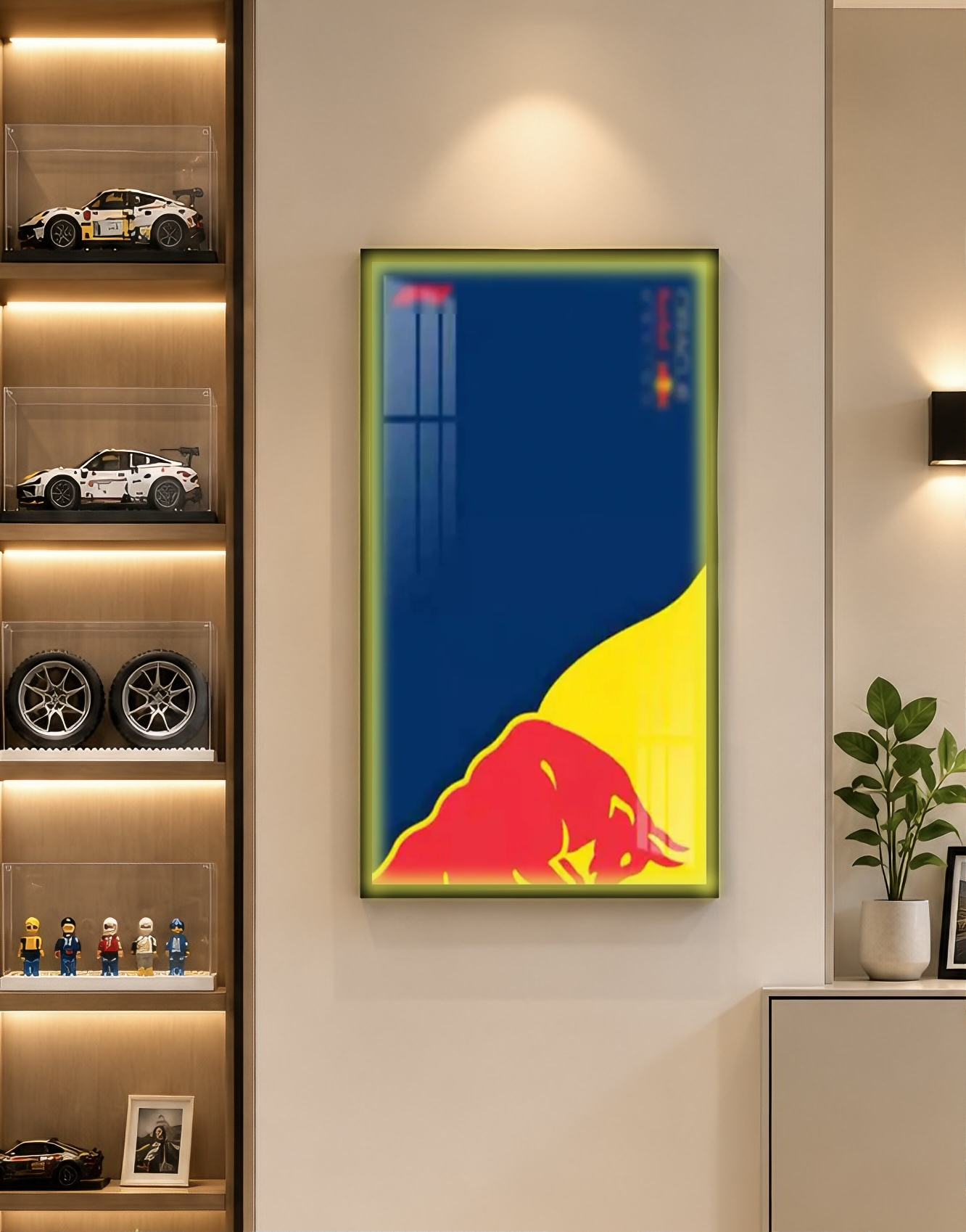 Wall Display Frame For LEGO® TECHNIC™ ORACLE RED BULL RACING RB20 F1 CAR 42206(Model Not Included)