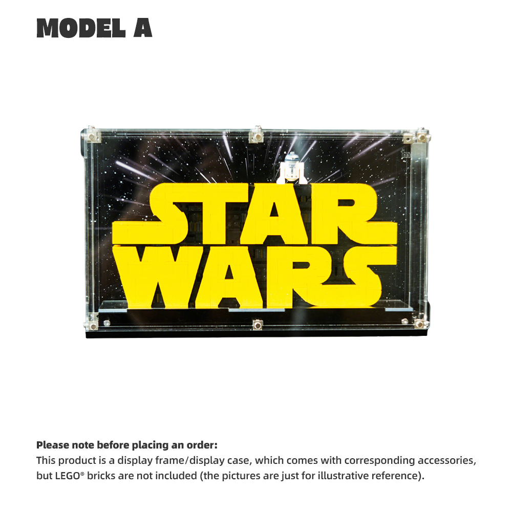 【PREMIUM】DISPLAY CASE FOR LEGO® STAR WARS LOGO 75407 BRICK- BUILT STAR WARS™ ULTRA-HIGH TRANSLUCENT ACRYLIC
