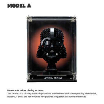 【PREMIUM】DISPLAY CASE FOR LEGO® STAR WARS HELMET SUPER ULTRA-HIGH TRANSLUCENT ACRYLIC