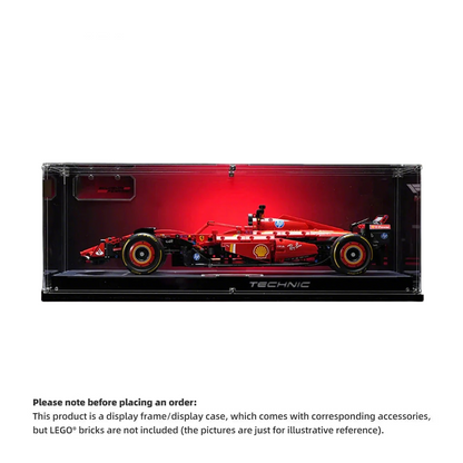 【PREMIUM】DISPLAY CASE FOR LEGO® FERRARI F1 SF-24 42207 ULTRA-HIGH TRANSLUCENT ACRYLIC.
