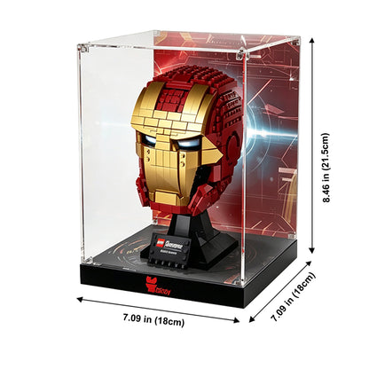 Display Case for LEGO® Marvel Iron Man Helmet – Set 76165
