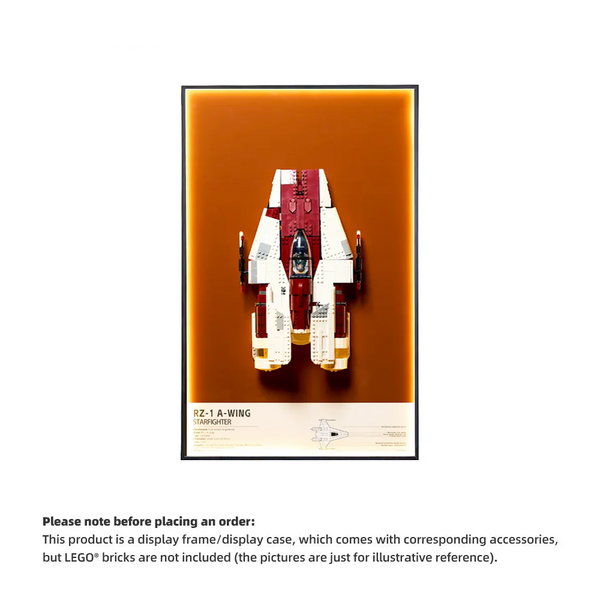 Wall Display frame for LEGO® STAR WARS™ 75275 A-wing Starfighter™(Model Not Included)