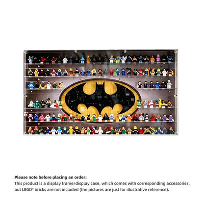 Acrylic Display Case for LEGO Batman Logo with Minifigure