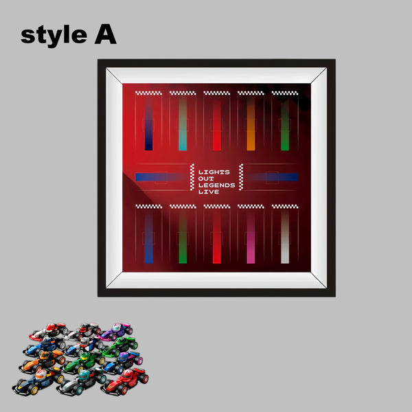 Display frame for LEGO® 71049 F1® Collectible Race Cars(Model Not Included)