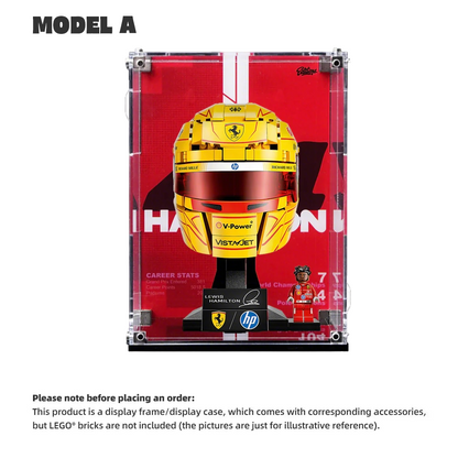 WALL MOUNTED DISPLAY CASE FOR LEGO® EDITIONS F1 HELMETS