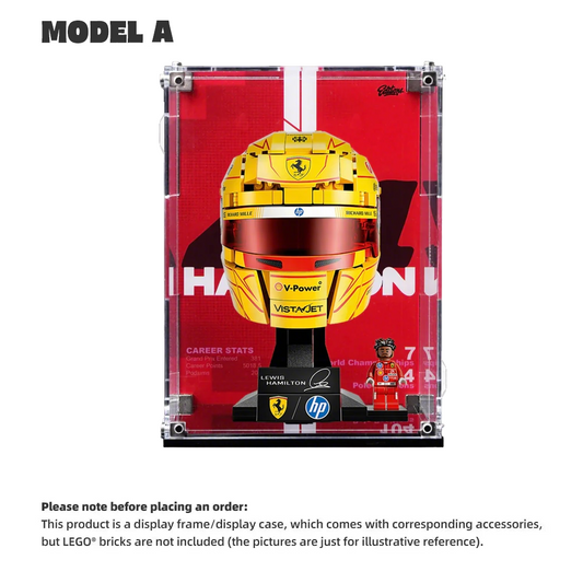 WALL MOUNTED DISPLAY CASE FOR LEGO® EDITIONS F1 HELMETS