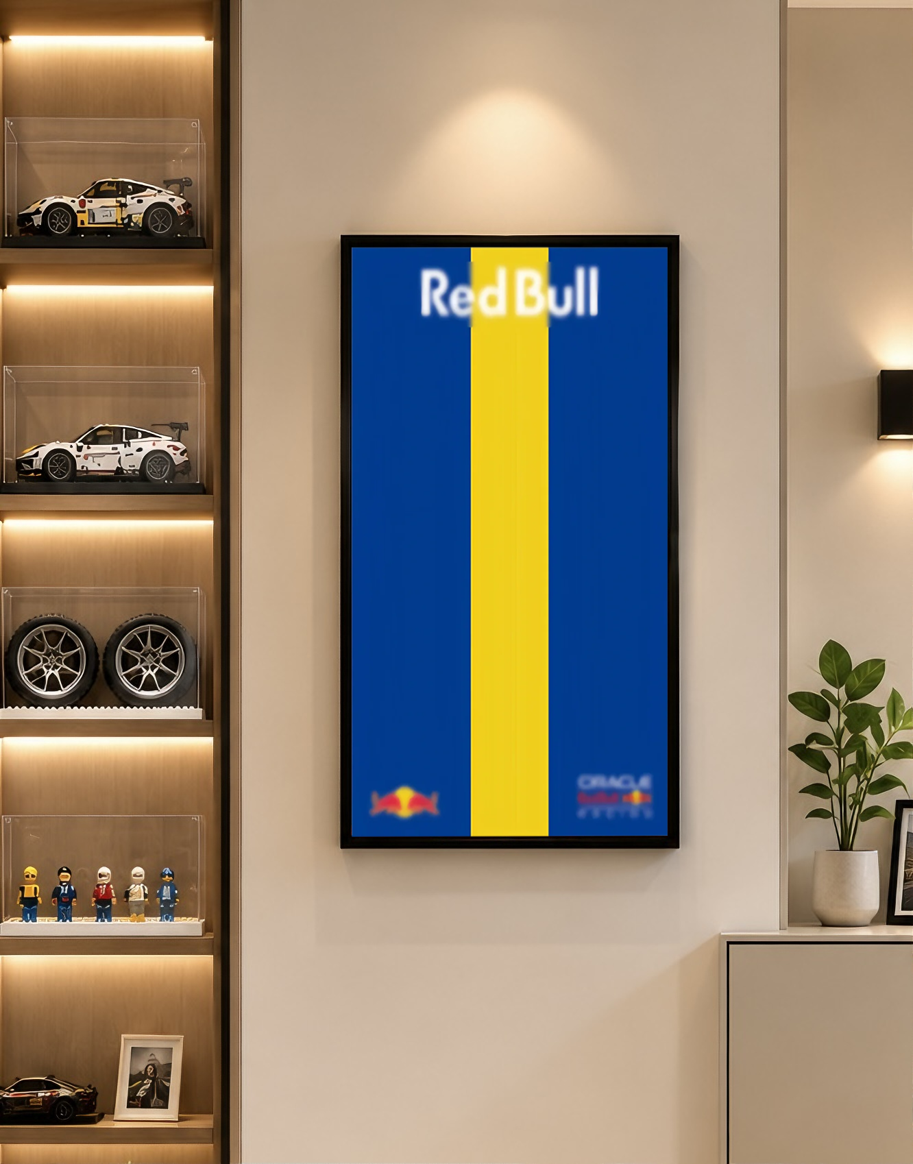 Wall Display Frame For LEGO® TECHNIC™ ORACLE RED BULL RACING RB20 F1 CAR 42206(Model Not Included)