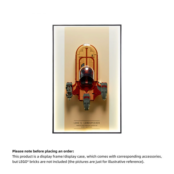 Wall Display Frame for LEGO® Star Wars 75341 Luke Skywalker’s Landspeeder™(Model Not Included)
