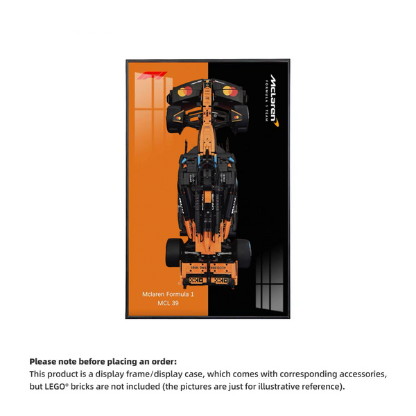 Wall Display Frame For LEGO® TECHNIC™ 42228 McLaren MCL39 F1® Car(Model Not Included)