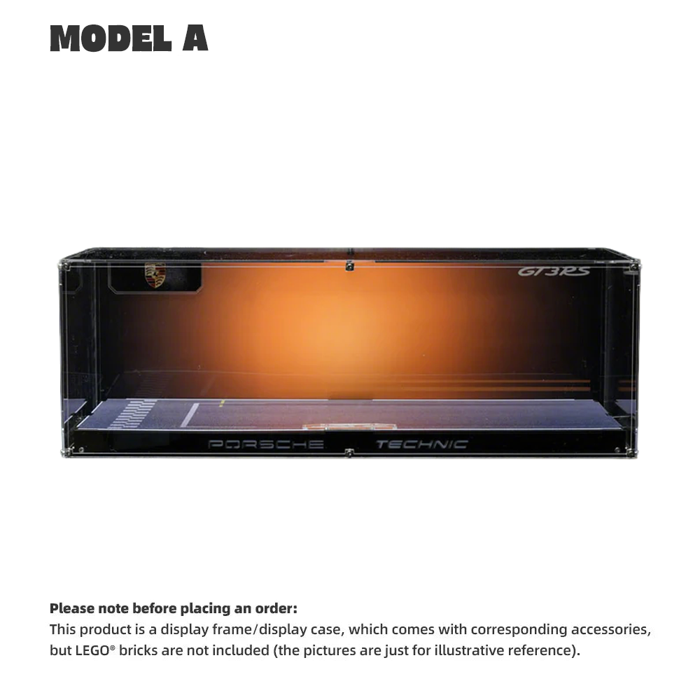【PREMIUM】DISPLAY CASE FOR LEGO® TECHNIC™ PORSCHE 911 GT3 42056 ULTRA-HIGH TRANSLUCENT ACRYLIC