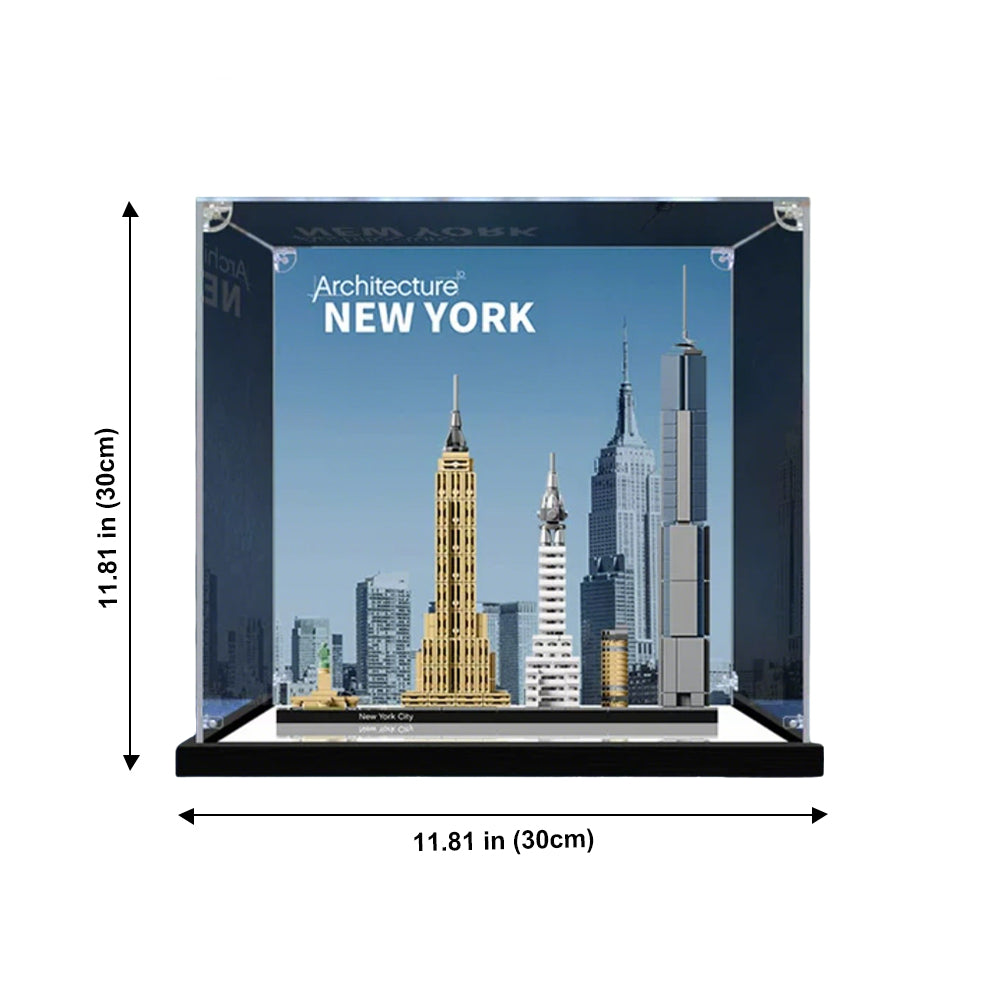 Ultra-High Translucent Acrylic Display Case for LEGO® Architecture Series 21028 New York