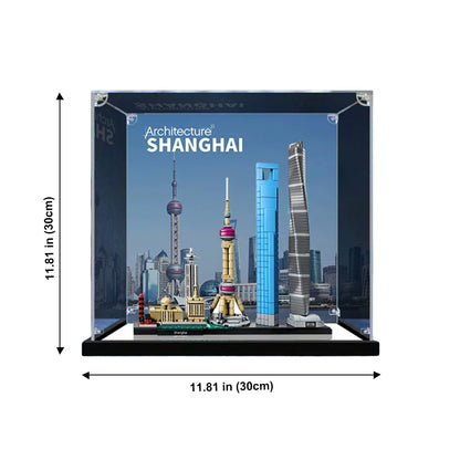 Ultra-High Translucent Acrylic Display Case for LEGO® Architecture Series 21039 Shanghai