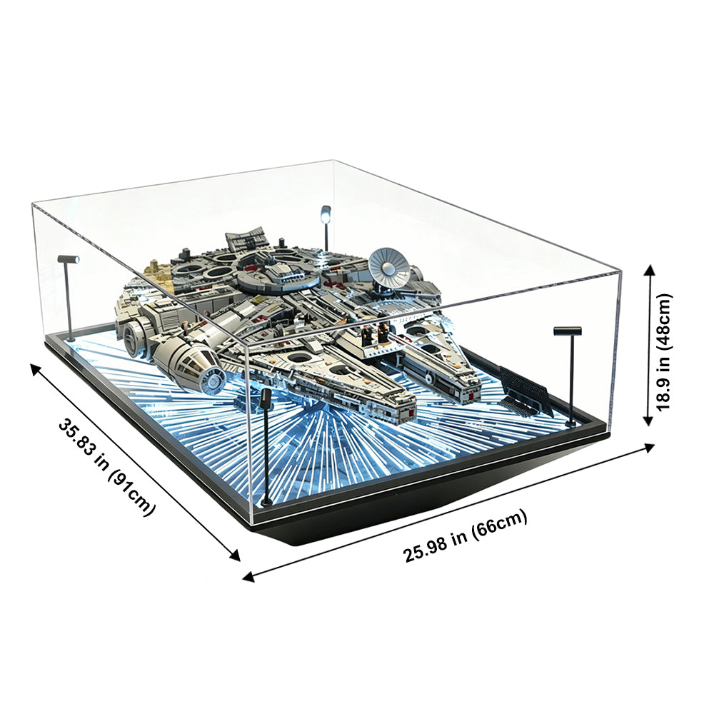 LED Acrylic Display Case for LEGO® Star Wars™ Millennium Falcon – Set 75192