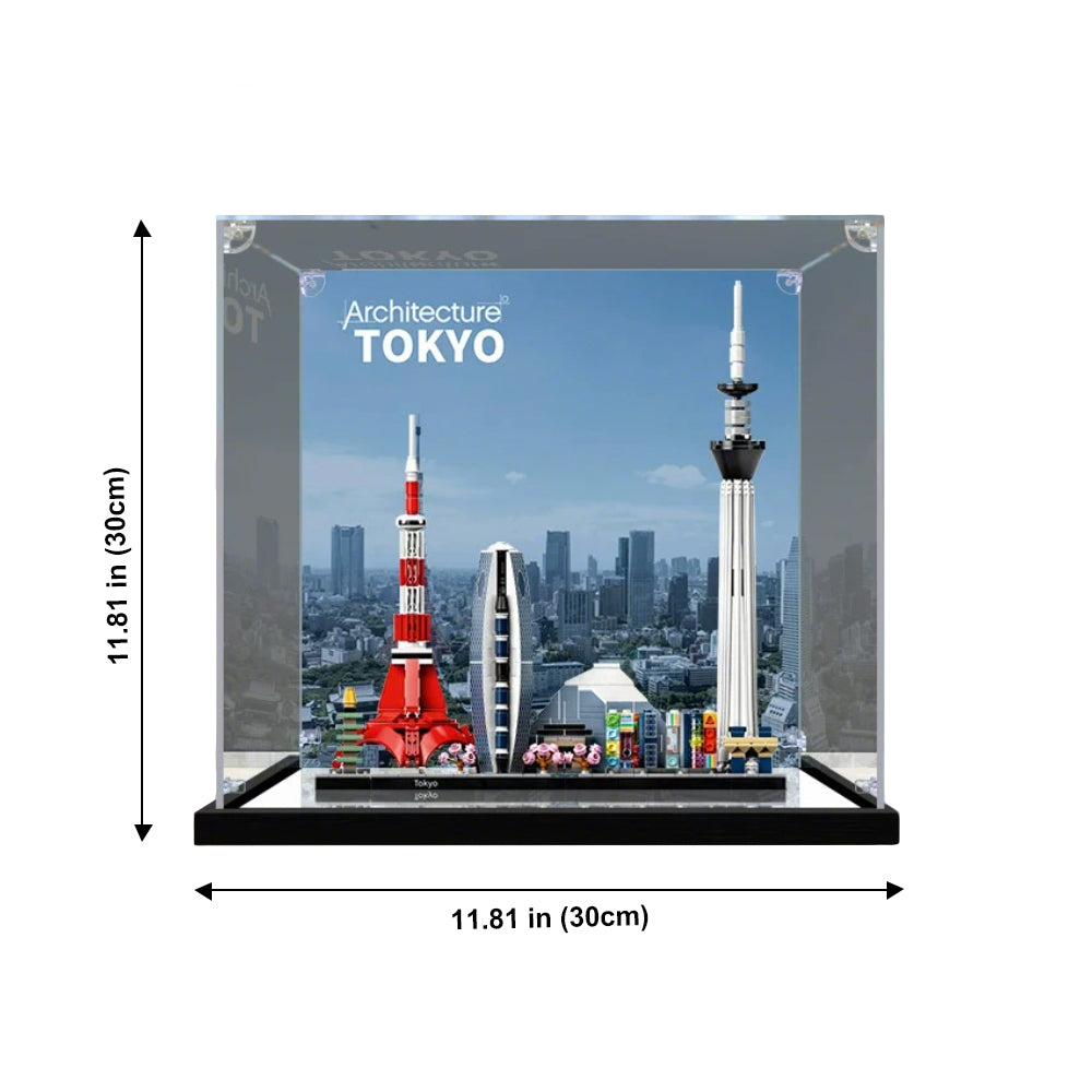 Ultra-High Translucent Acrylic Display Case for LEGO® Architecture Series 21051 Tokyo