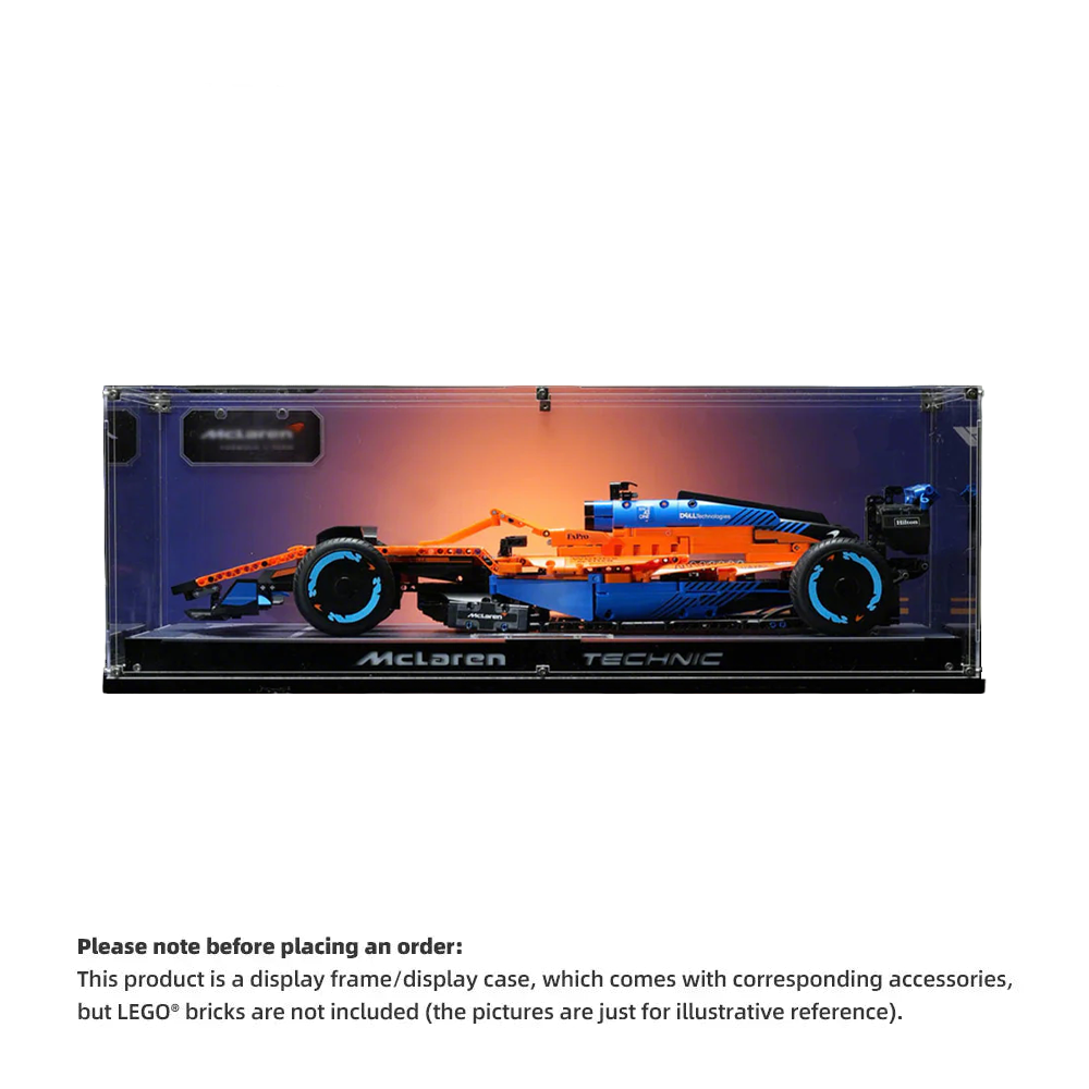 【PREMIUM】DISPLAY CASE FOR LEGO® TECHNIC™ MCLAREN F1 42141 ULTRA-HIGH TRANSLUCENT ACRYLIC