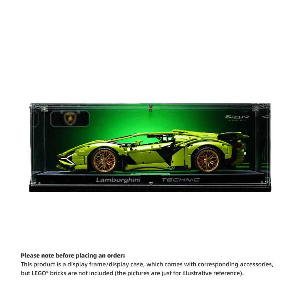 【PREMIUM】Display Case For LEGO® Technic™ Lamborghini Sian FKP 37 42115 Ultra-high Translucent Acrylic