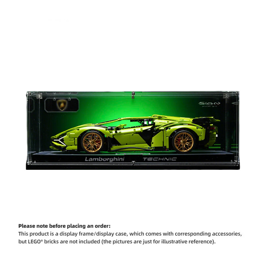 【PREMIUM】Display Case For LEGO® Technic™ Lamborghini Sian FKP 37 42115 Ultra-high Translucent Acrylic