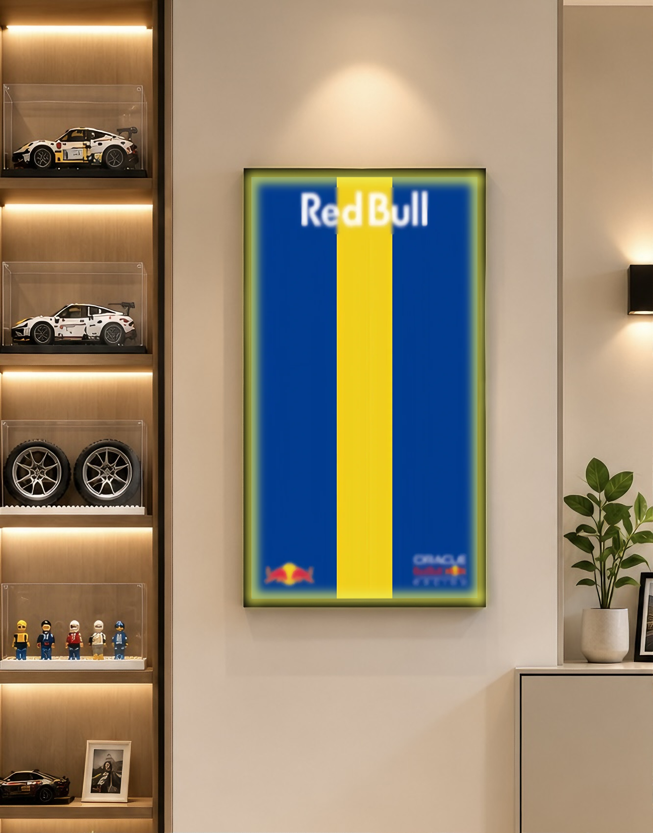 Wall Display Frame For LEGO® TECHNIC™ ORACLE RED BULL RACING RB20 F1 CAR 42206(Model Not Included)