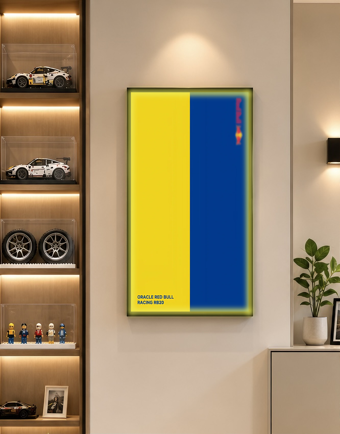 Wall Display Frame For LEGO® TECHNIC™ ORACLE RED BULL RACING RB20 F1 CAR 42206(Model Not Included)