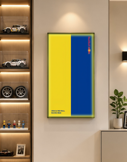 Wall Display Frame For LEGO® TECHNIC™ ORACLE RED BULL RACING RB20 F1 CAR 42206(Model Not Included)
