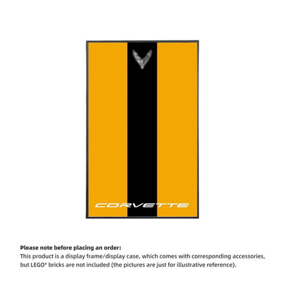 Wall Display Frame For LEGO® TECHNIC™ Chevrolet Corvette Stingray Mid-Size Car 42205 (Model Not Included)