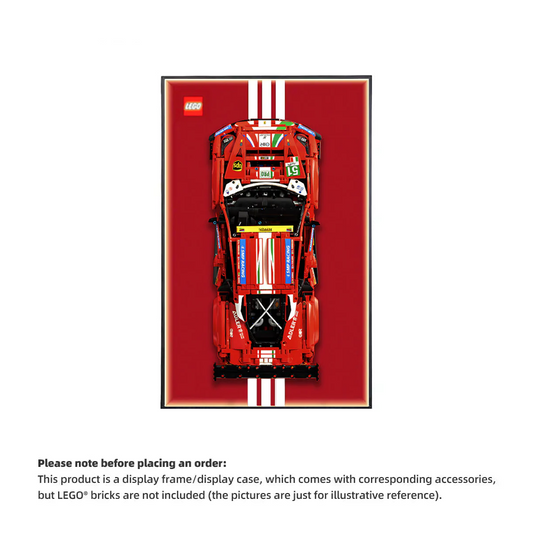 Car Display Wall Frame for LEGO® TECHNIC™ Ferrari 488 42125.(Model Not Included)